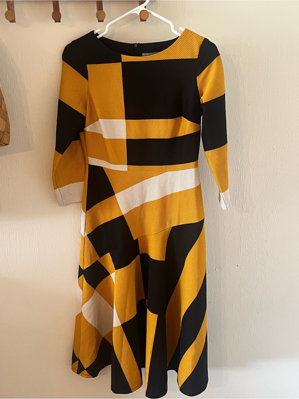 Danny & Nicole Geo-Block Fit & Flare Dress -l